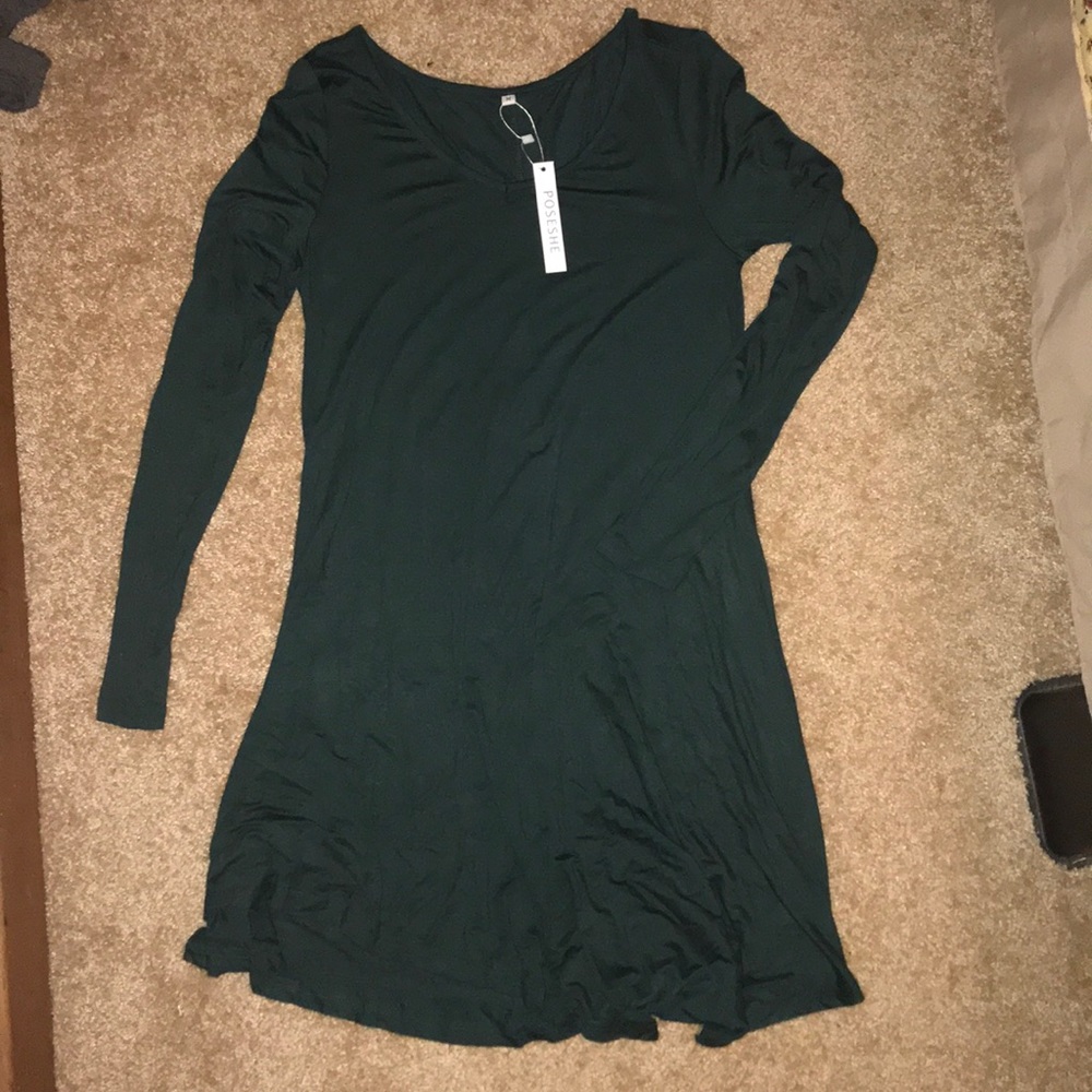 Long sleeved dress.